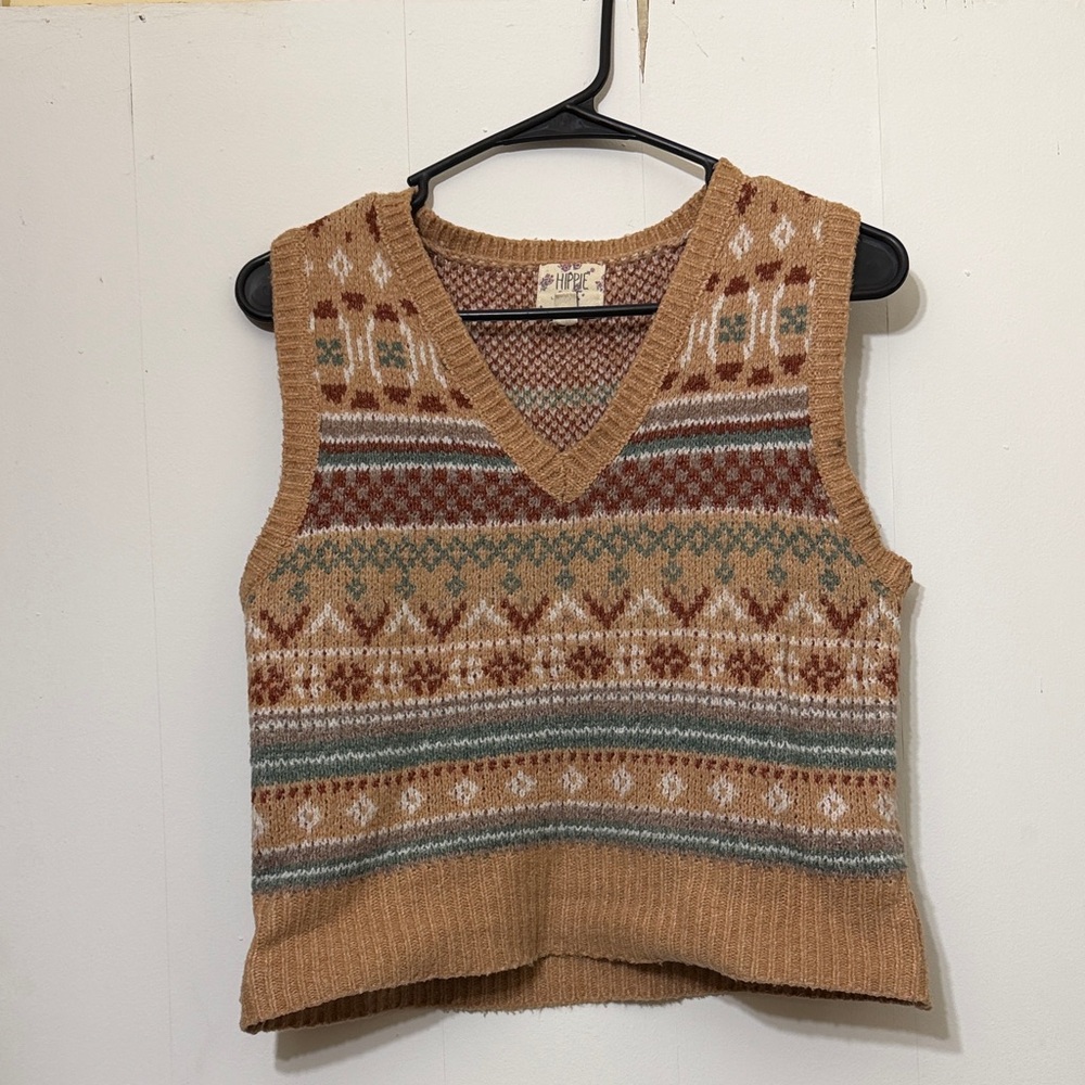 Hippie Rose Knit Sweatervest